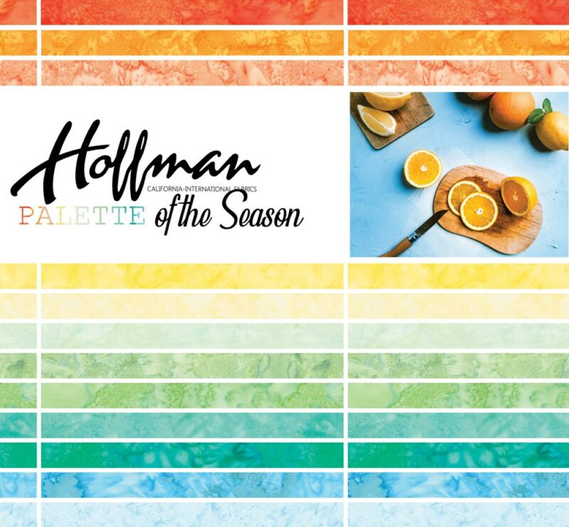 Sweeten It Up Quilt Kit - 53" x 53" - Hoffman Fabrics - Palette of the Season 1895 Blenders - Citrus Orange Lemon Lime - Image 4