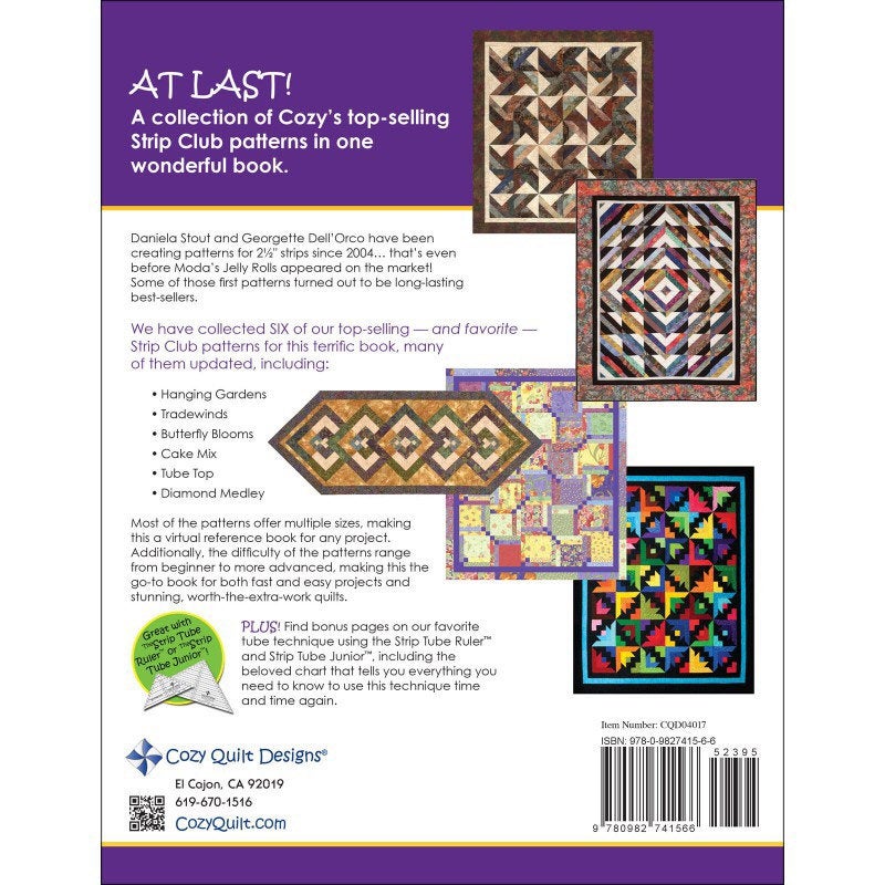 STRIP SIX QUILTING PATTERN SOFTCOVER BOOK From Cozy Quilt Designs NEW 