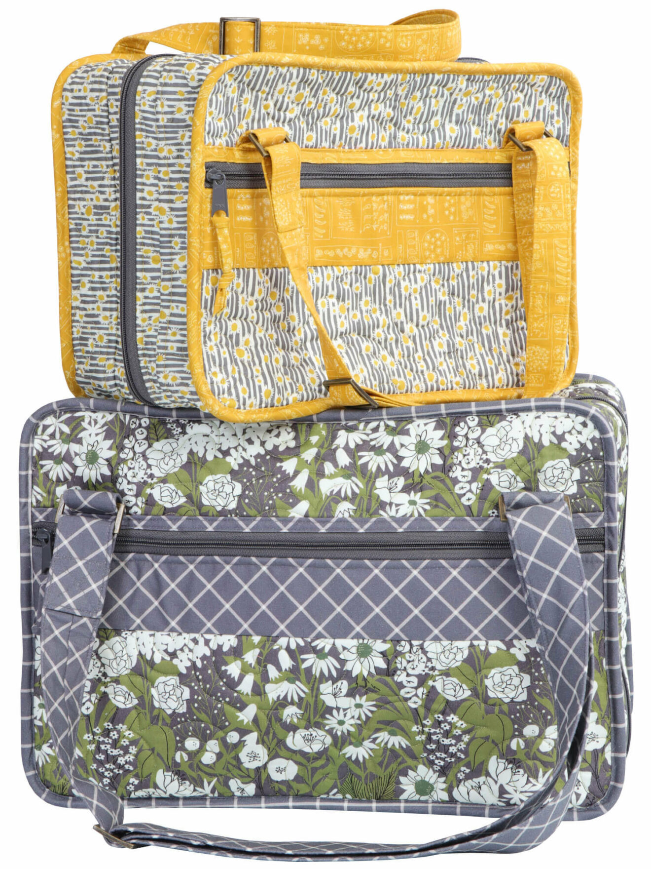 Divide & Conquer Sewing Pattern Luggage Roller Bag