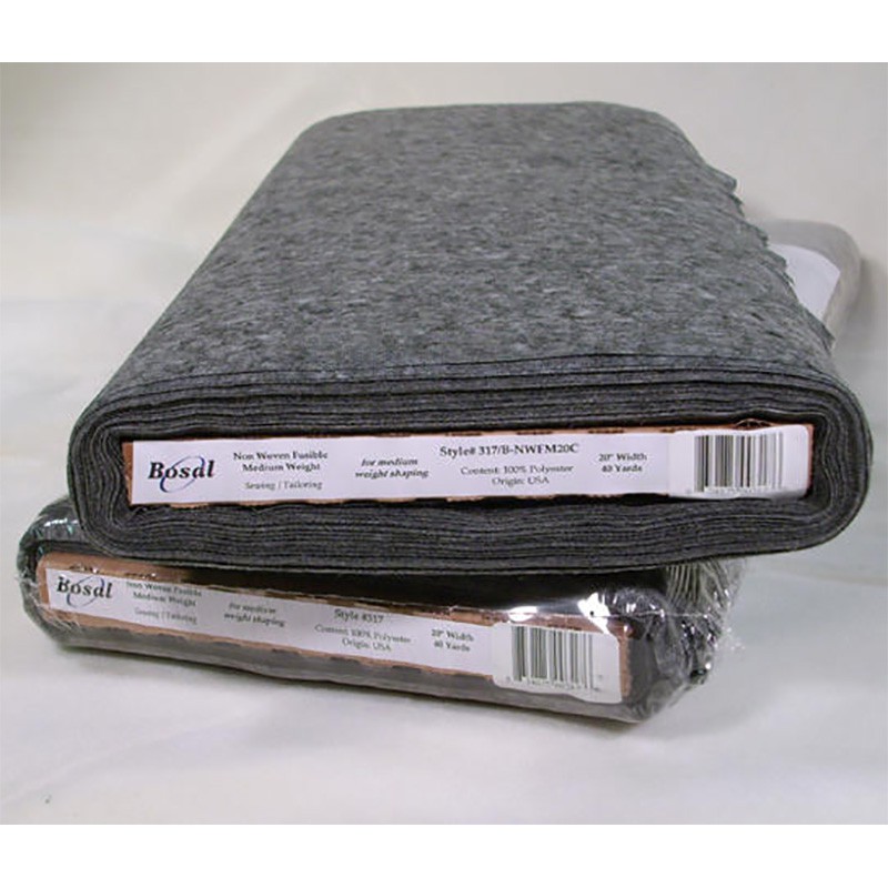 Midweight Fusible Weft Interfacing for Tailoring - Black