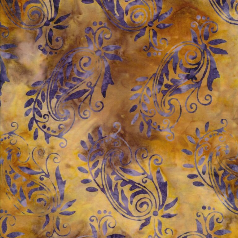 Majestic Batiks Stanley 152 Copper Grape Paisley Fabric Blender