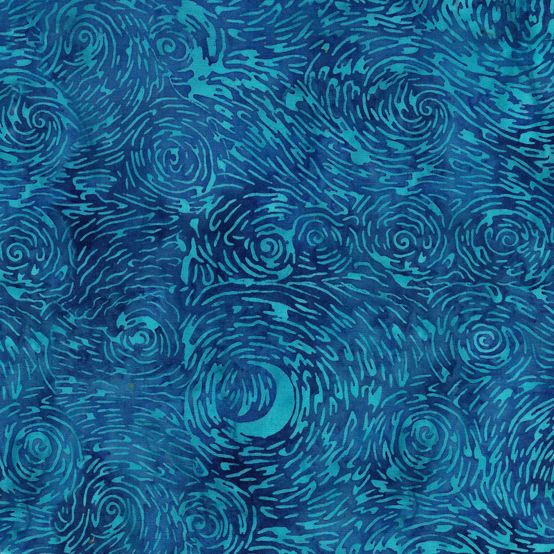 Island Batik – IB 122002551 – Aquamarine Starry Night – Starry Night ...