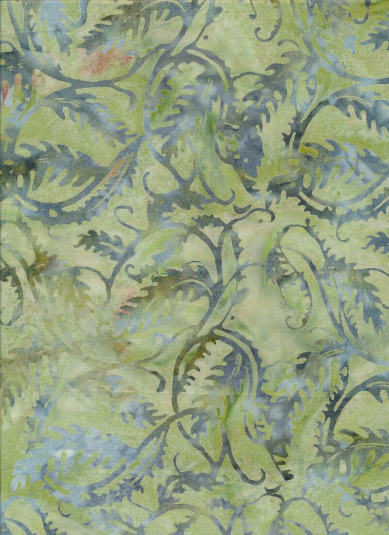 Majestic Batiks - Sea Grass 912 - Sage Green Vines - Fabric Blender