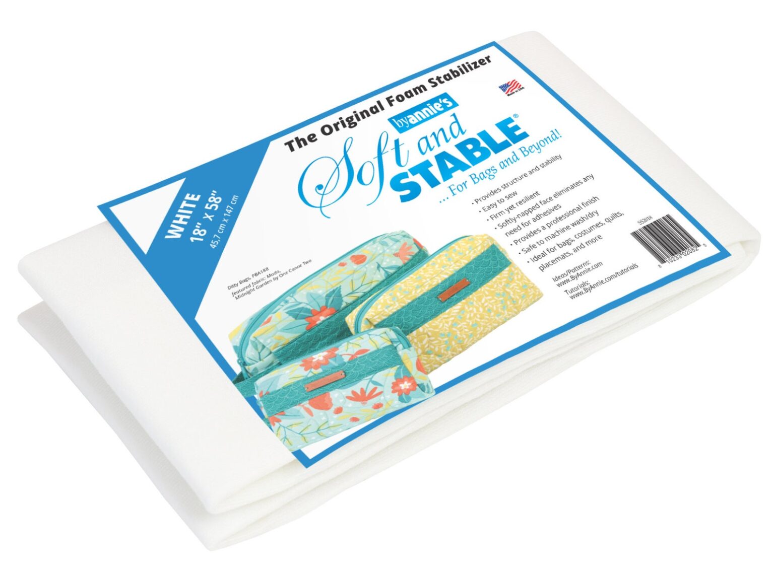 SOFT AND STABLE 18″ X 58″ White Foam Stabilizer