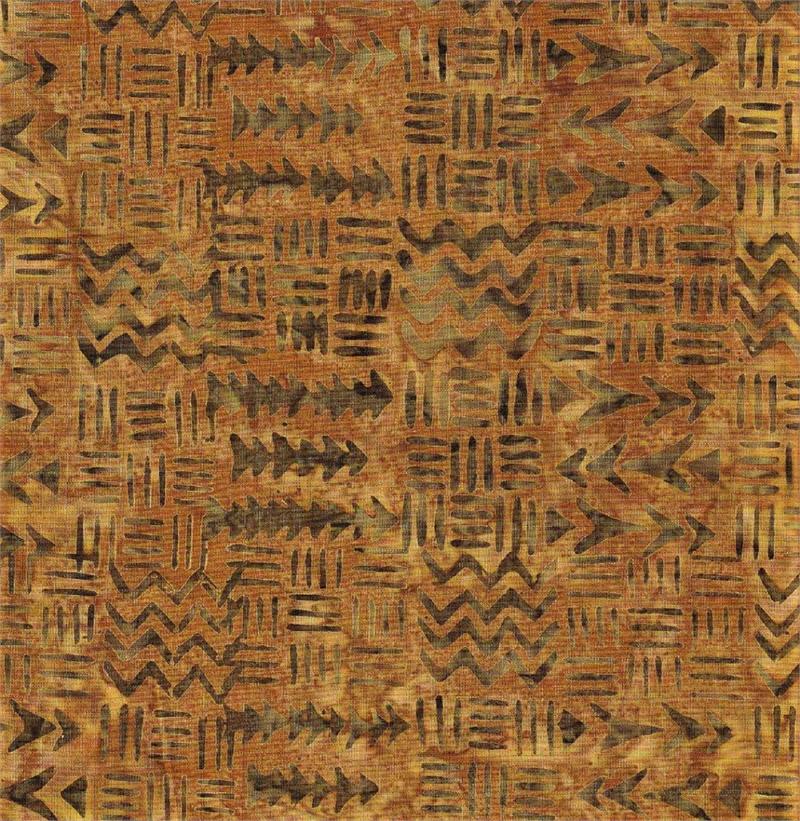 Batik Textiles - 5503 - Brown Geometric - Summer Safari
