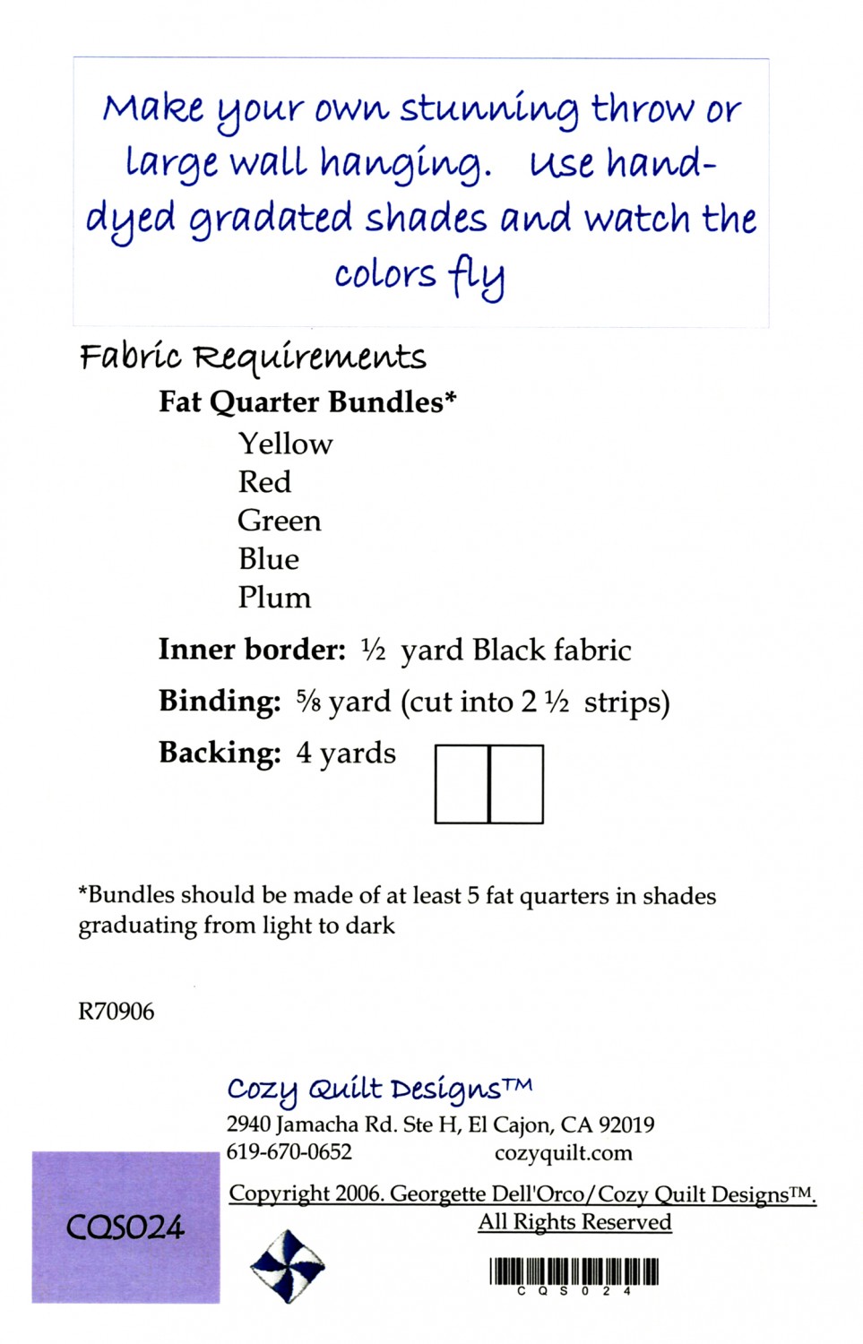 Flying Colors Quilt Pattern Cozy Quilt Designs Dell’Orco