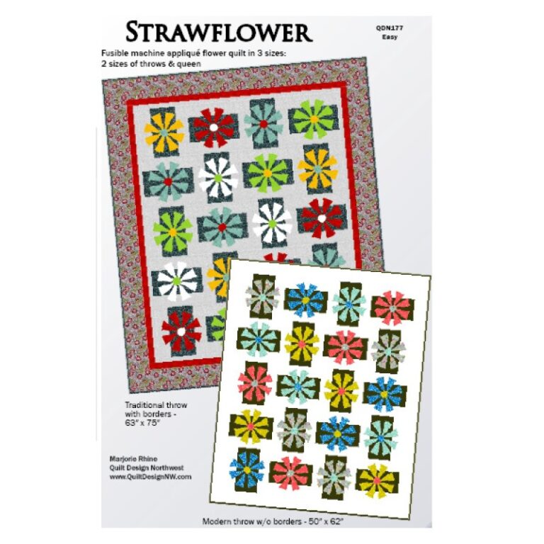 Strawflower Quilt Pattern Marjorie Rhine Quilt Design NW