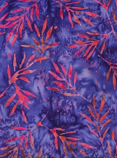 Batik Fabric By Half-Yard Floral on Pink Purple Blue Green Tan Premium  Cotton 29