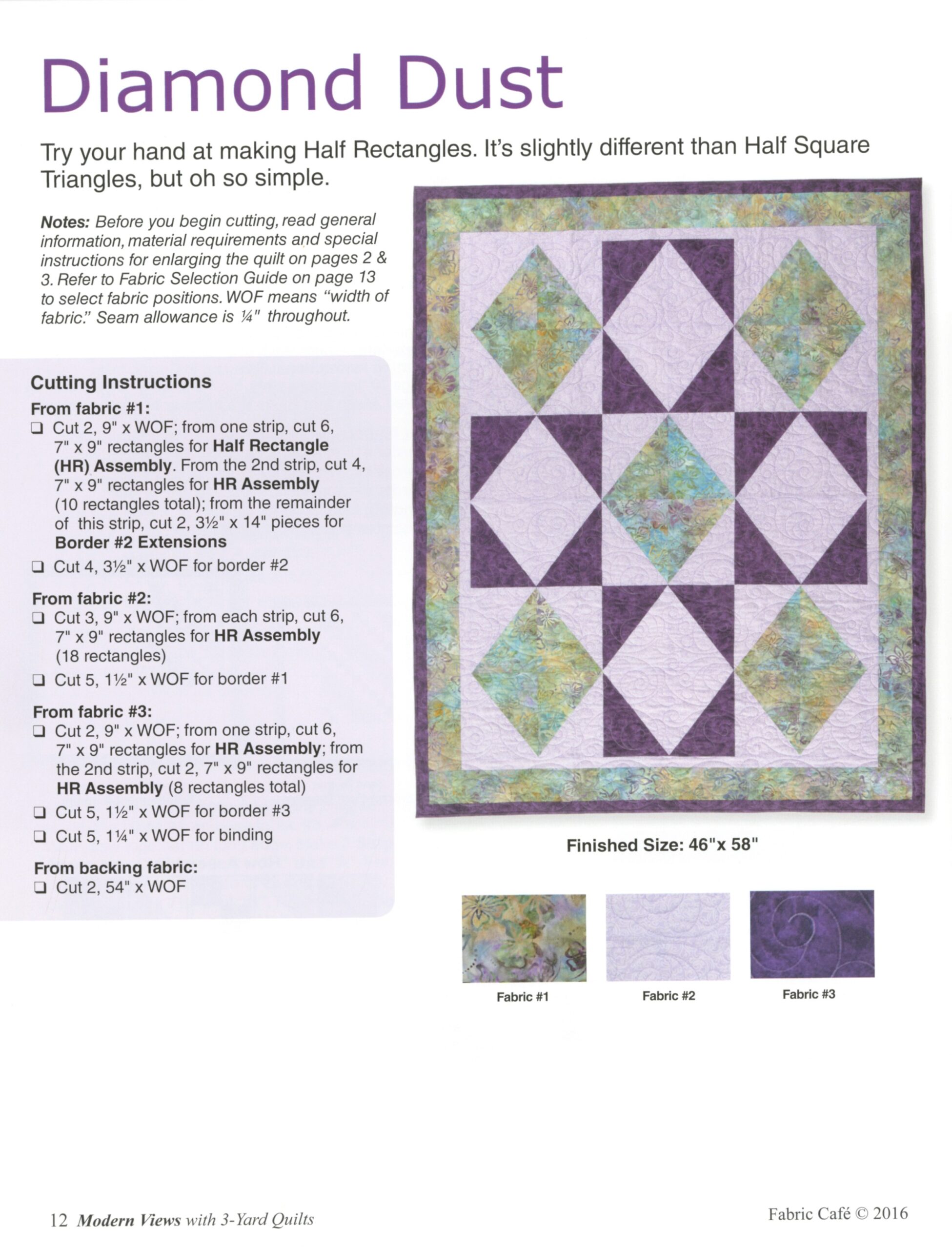 Modern Views with 3-Yard Quilts Patterns – Quilting Books Patterns and  Notions