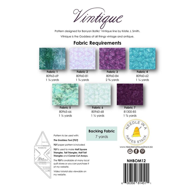 Vintique BOM Quilt Pattern - Needle In A Hayes Stack - Tiffany Hayes - Image 2