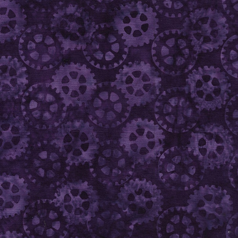 Island Batik - IB 122323460 - Purple Hyacinth Gears - Heavy Metal