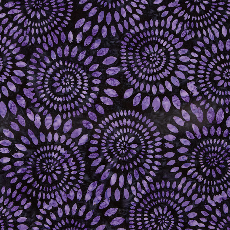 Riley Blake - BT23010-167 Grape Coal - Dahlias Expressions Batik Fabric
