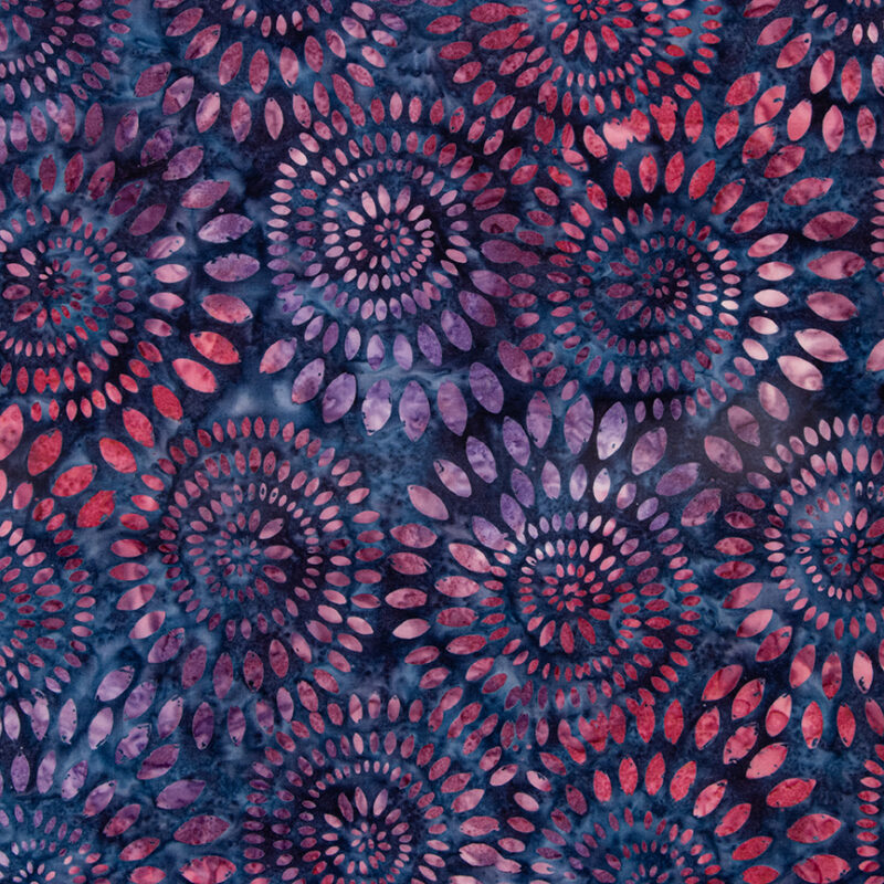 Riley Blake - BT23010-305 Denim Bijou - Dahlias Expressions Batik Fabric
