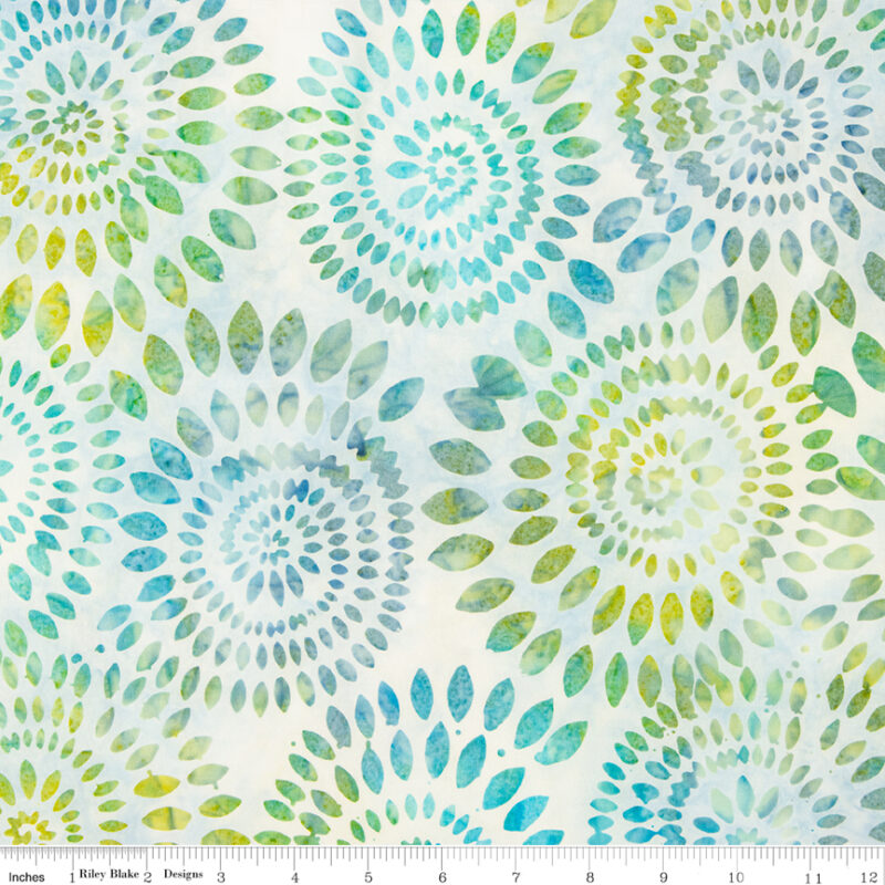 Riley Blake - BT23011-300 Coastal Shimmer - Dahlias Expressions Batik Fabric - Image 2