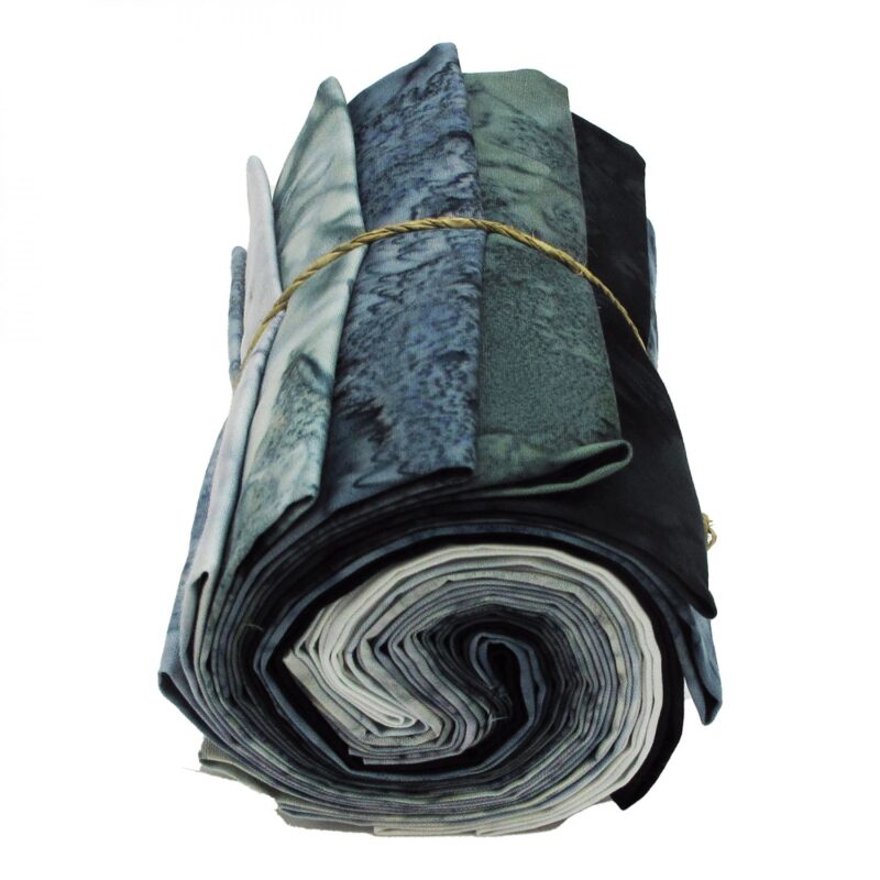 Hoffman California - Gray 1895-48 FQ Bundle - Gorgeous Graphite - 12 Batik Fabrics