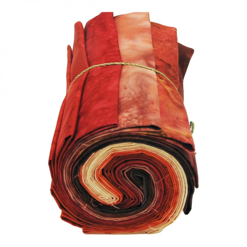 Hoffman California - Red 1895-5 FQ Bundle - Red Ruby Lipstick - 12 Batik Fabrics