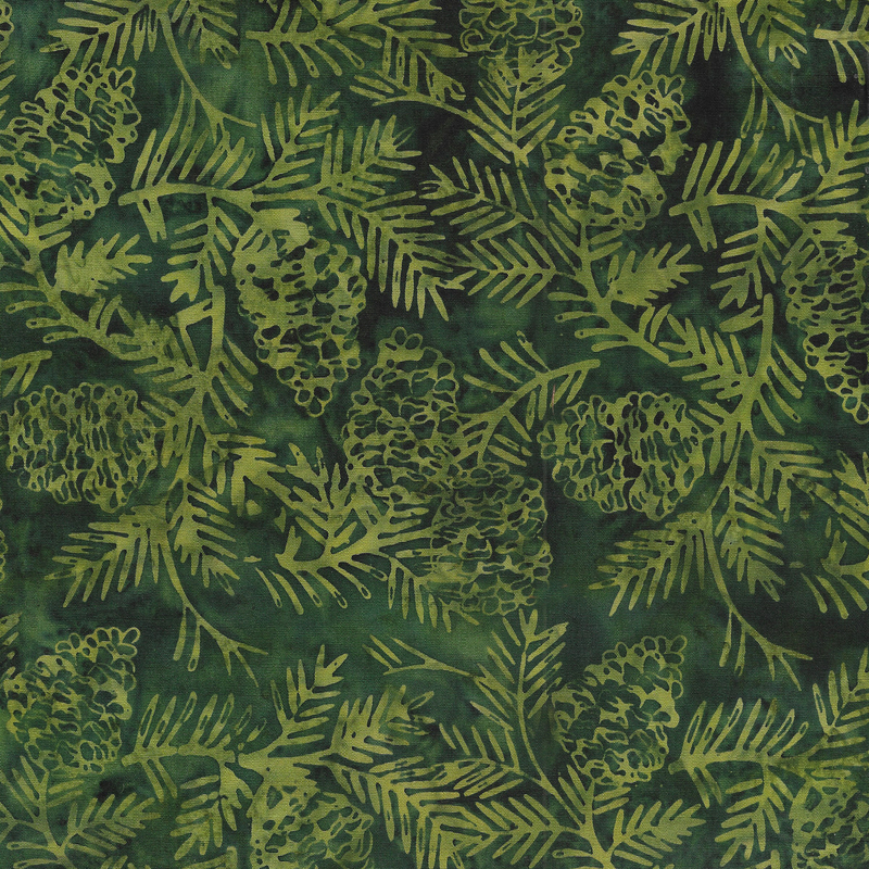 Island Batik - IB  122334675 - Green Turtle Pinecones - Fall Gatherings