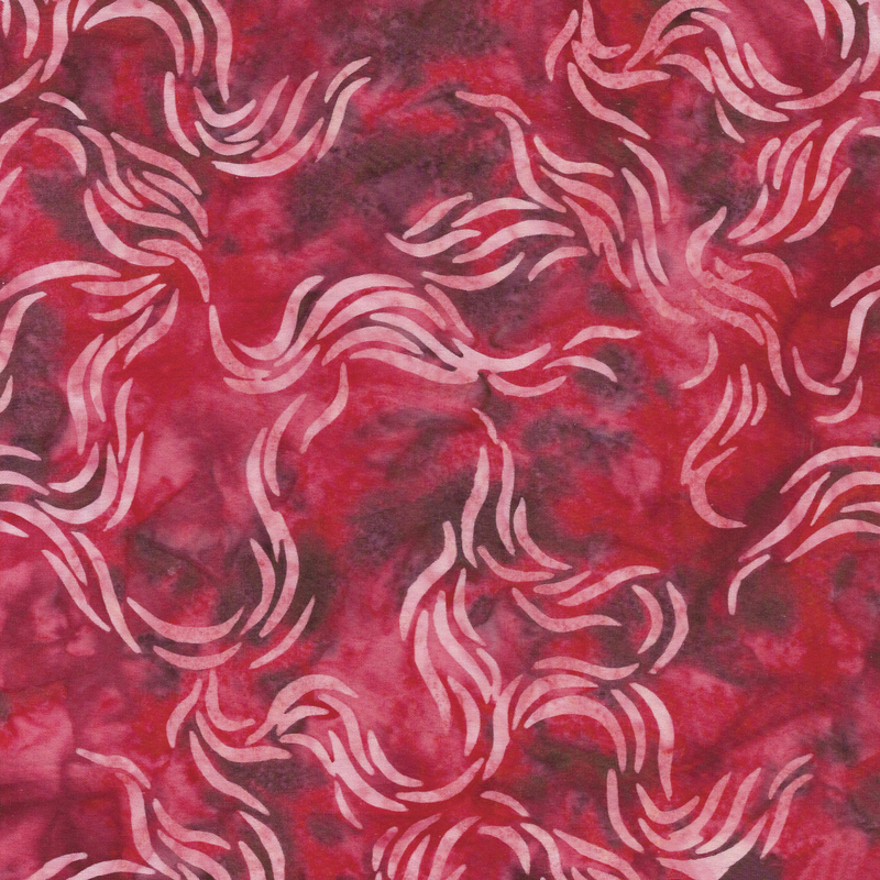 Island Batik - IB 612404380 - Red Redwood Roving - Bubble Curves and Corners
