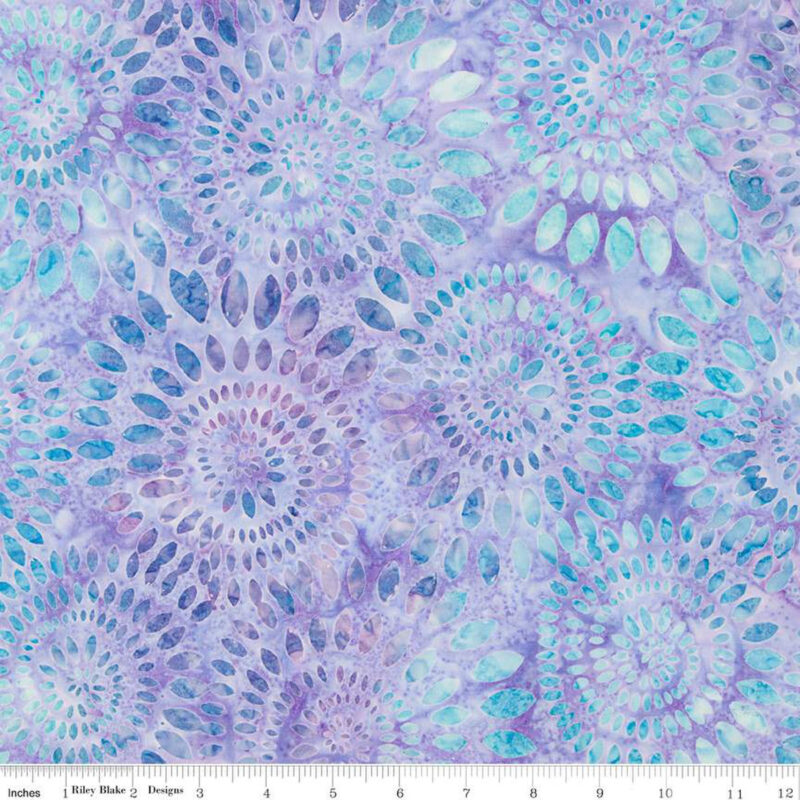 Riley Blake - BTWB 23010-181 Wisteria Skye - 116″ Dahlias Wide Back – Batik Fabric - Image 2