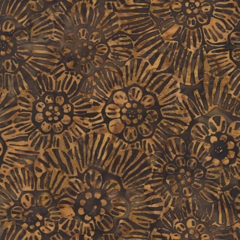 Anthology - 895Q-19 Chocolate - Etch - Batik Fabric