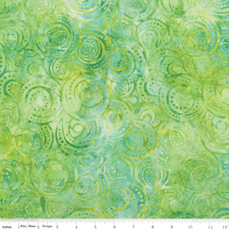 Riley Blake - BTAP1214 Sea Green - That Summer Feelin' - Batik Fabric - Image 2