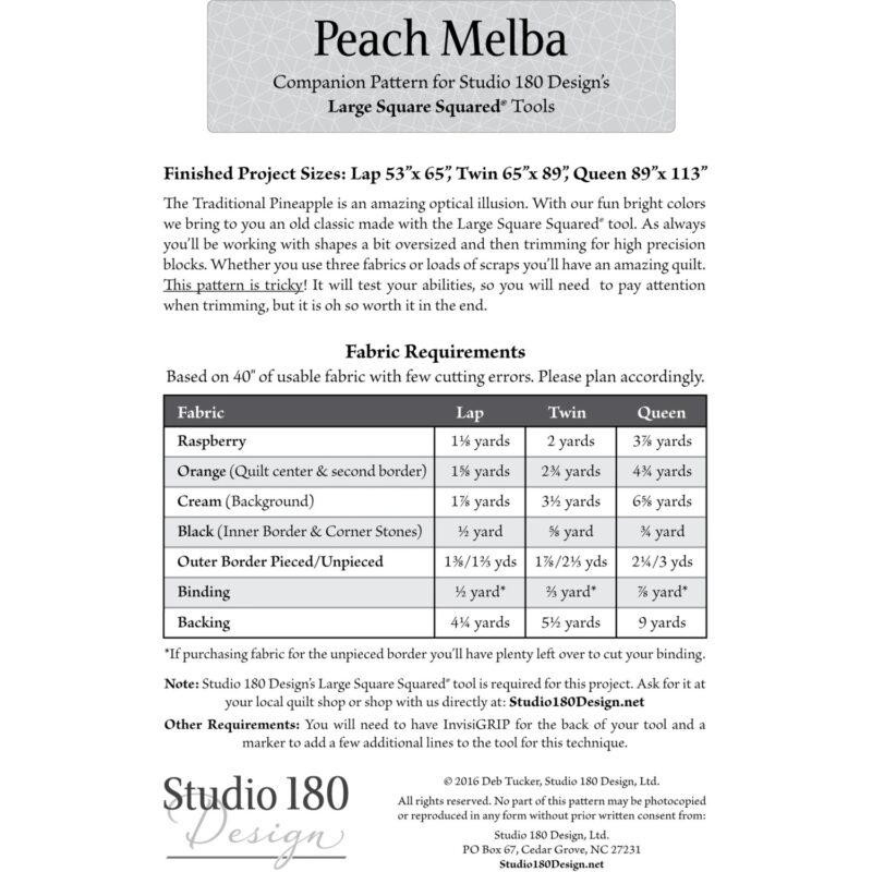 Peach Melba Quilt Pattern - Deb Tucker - Studio 180 Design - Image 3
