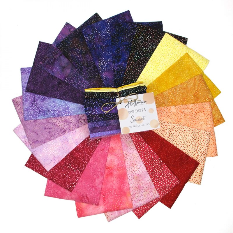Hoffman California - Sunset 885-151 Fat Quarter Bundle - 20 Batik Fabrics