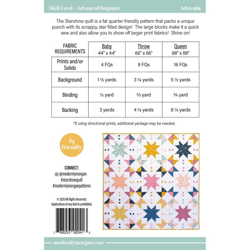 Starshine Quilt Pattern - Modernly Morgan - Morgan McCollough - Image 2