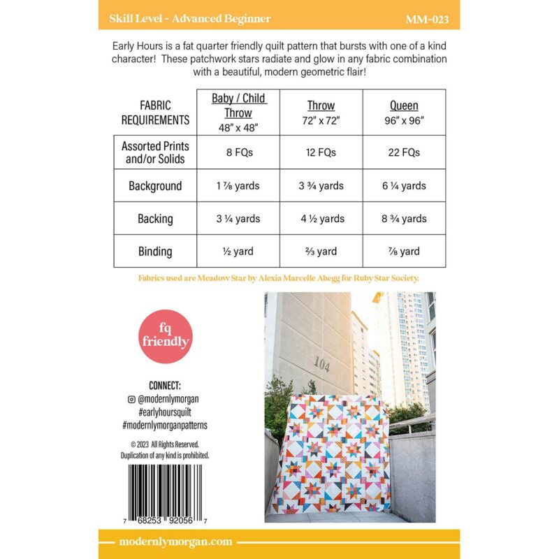 Early Hours Quilt Pattern - Modernly Morgan - Morgan McCollough - Image 2