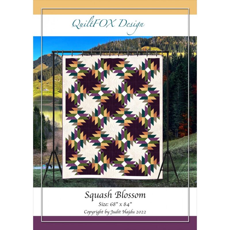 Squash Blossom Quilt Pattern - QuiltFOX Design - Judit Hajdu