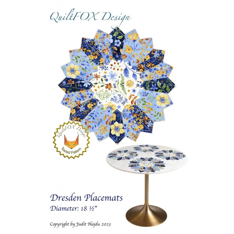Dresden Placemats Quilt Pattern - QuiltFOX Design - Judit Hajdu