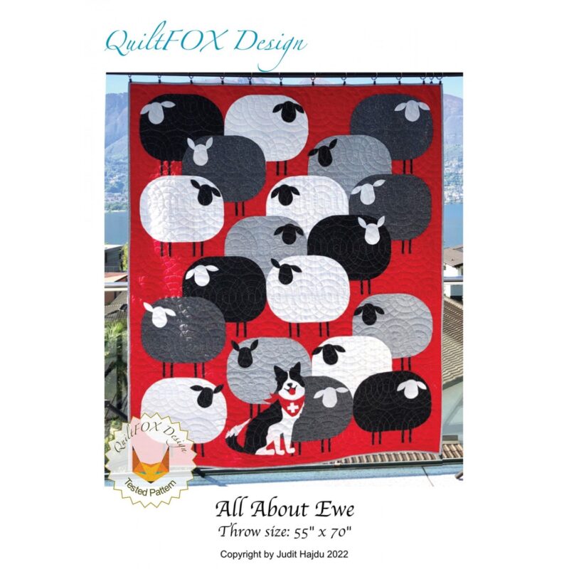 All About Ewe Quilt Pattern - QuiltFOX Design - Judit Hajdu