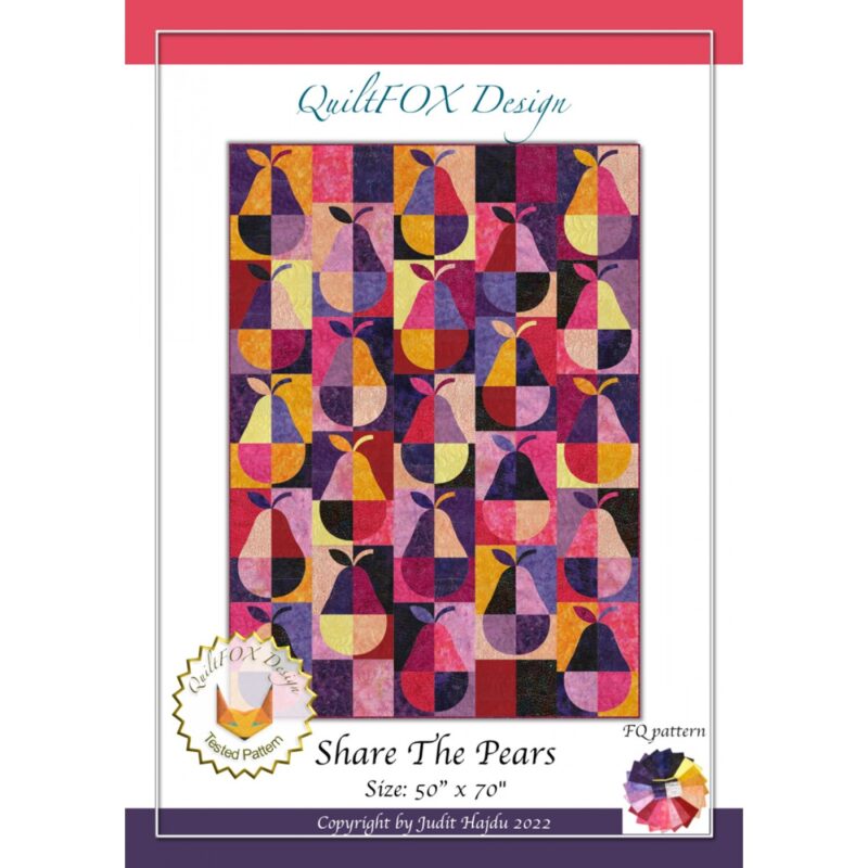 Share the Pears Quilt Pattern - QuiltFOX Design - Judit Hajdu