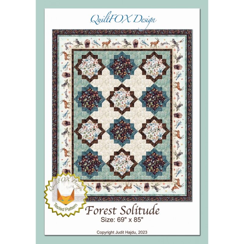 Forest Solitude Quilt Pattern - QuiltFOX Design - Judit Hajdu