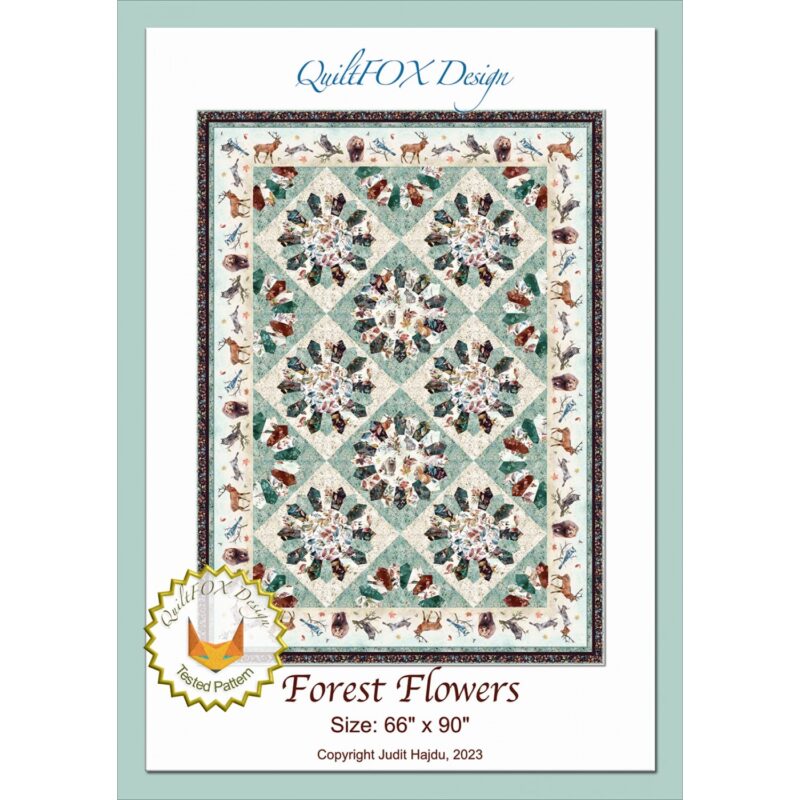 Forest Flowers Quilt Pattern - QuiltFOX Design - Judit Hajdu