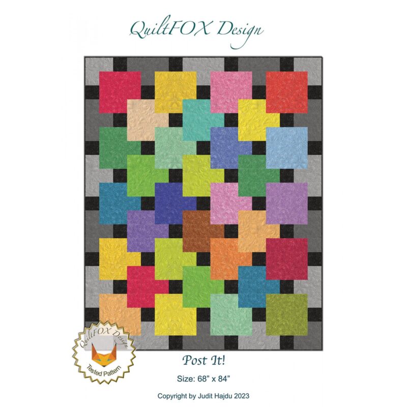 Post It Quilt Pattern - QuiltFOX Design - Judit Hajdu