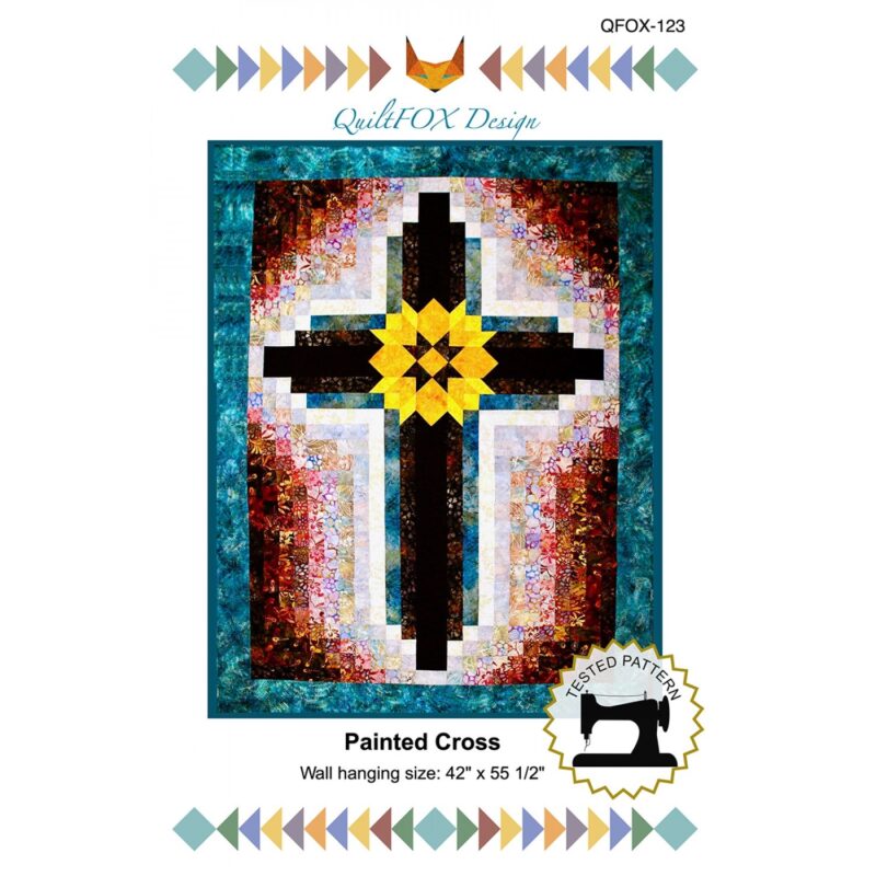 Painted Cross Quilt Pattern - QuiltFOX Design - Judit Hajdu