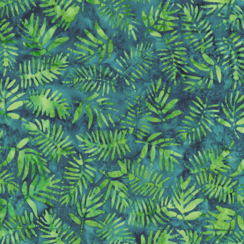 Anthology - 2695Q-X Blue Ferns - Juniper - Batik Fabric