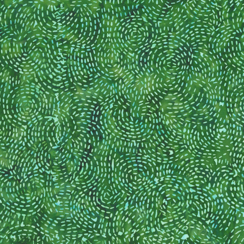 Anthology - 2698Q-X Forest Stitches - Juniper - Batik Fabric