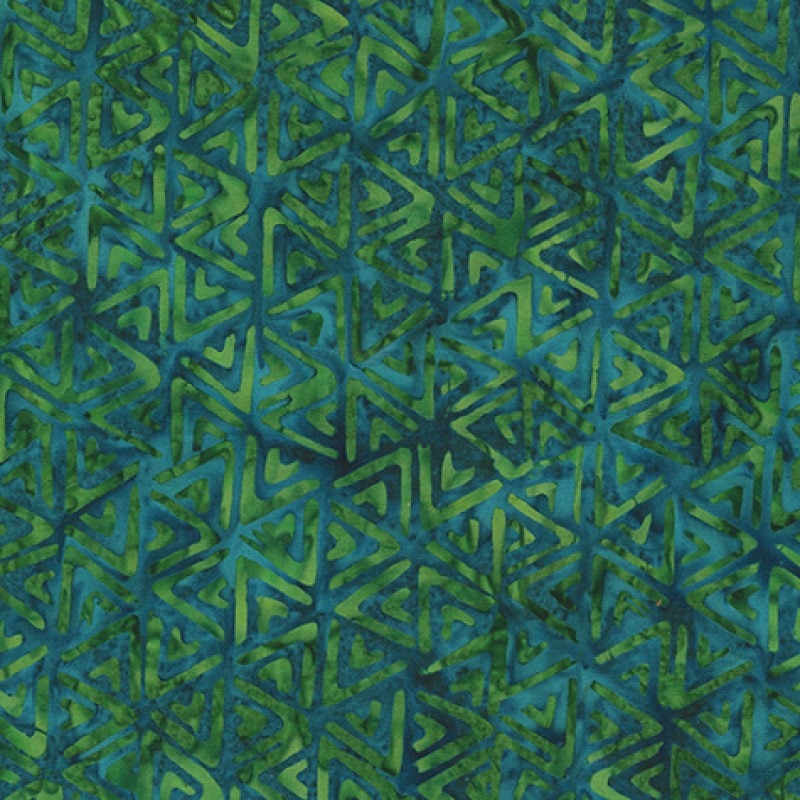 Anthology - 2699Q-X Teal Angles - Juniper - Batik Fabric