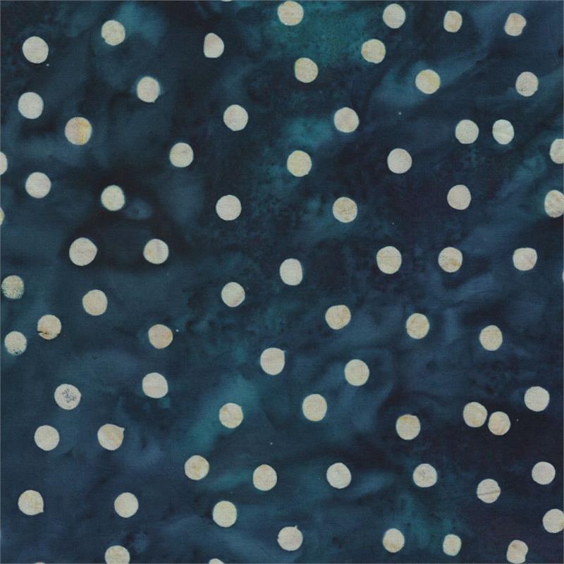 Batik Textiles - 6109 - Grey Dots Dark Blue - Dotted Daydreams