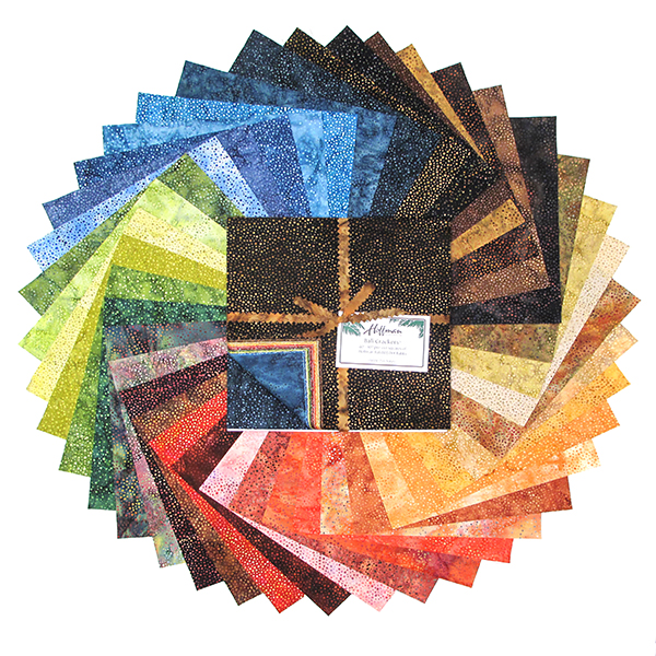 Hoffman California - Nature 885-739 - 10" Bali Crackers - 40 Batik Fabrics