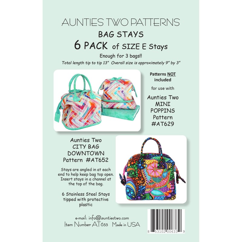Mini Poppins Bag "STAYS" - 3 Sets of Size E - Auntie's Two AT633