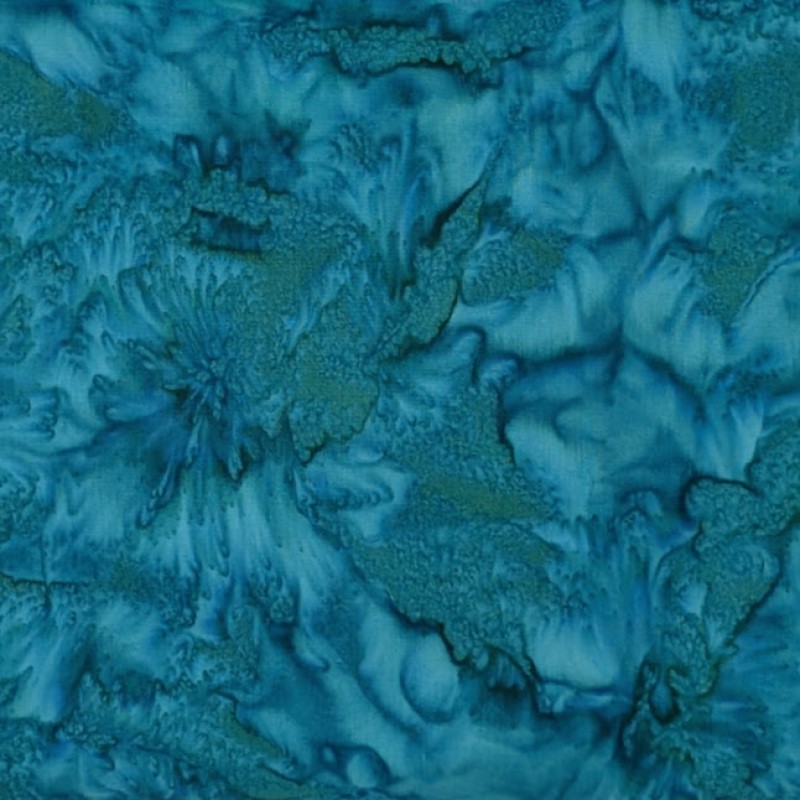 Anthology - 100Q-1601 Moroccan Blue - Lava Solids - Batik Watercolor Fabric