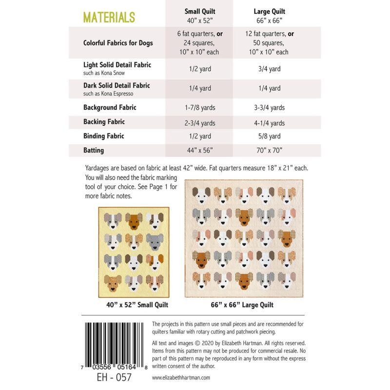 The Puppies Quilt Pattern - Elizabeth Hartman - Image 2