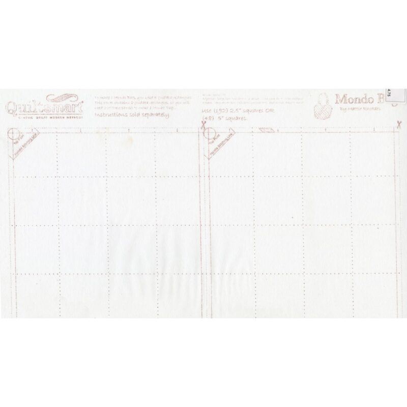 MONDO BAG Printed Interfacing - Quiltsmart - Bolted Interfacing Only - Instructions Not Included