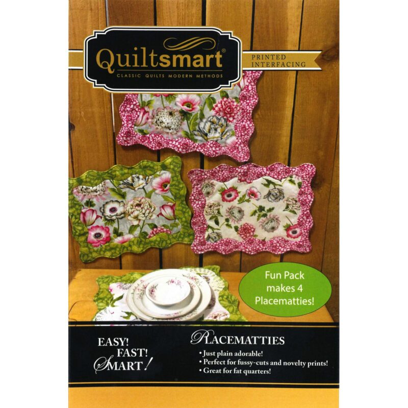 PLACEMATTIES Pattern - Quiltsmart - Instructions and 2 Interfacing Panels - 4 Placemats