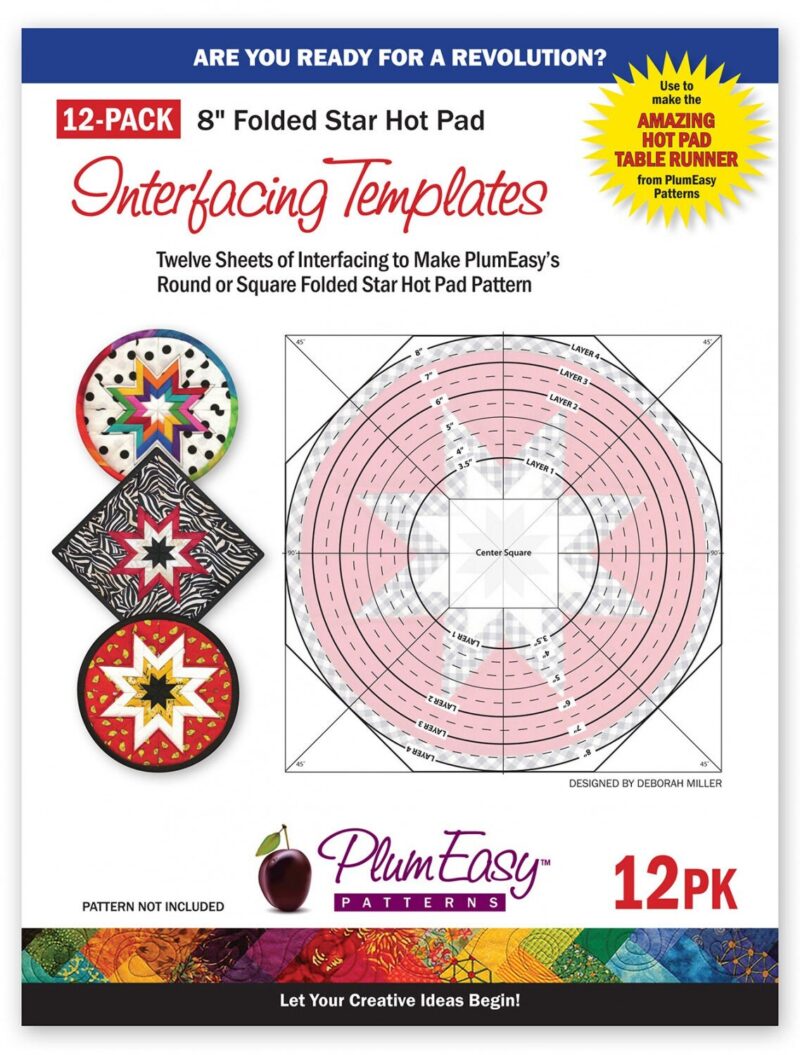 Folded Star Squared 12 Refills - Plum Easy Patterns