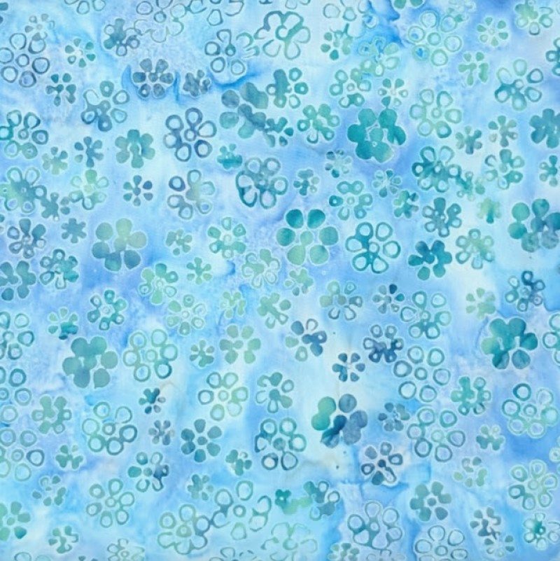 Anthology - 3493Q-X Sky Ditsy Daisy - Periwinkle Glow - Batik Fabric