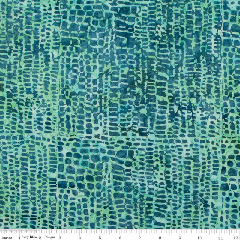 Riley Blake - BTHH1235 Seafoam - Bayou Blues - Batik Fabric - Image 2